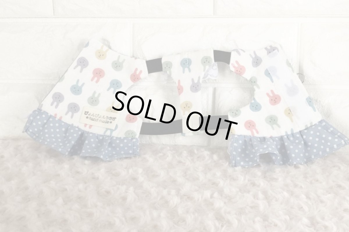 画像5: ワンタッチハーネス　水玉ブルー (5)