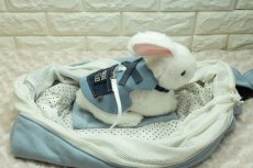 画像2: うさぎ用スリング＆抱っこ紐　水色 (2)