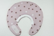 画像1: エリザベスカラーリバーシブル　水玉グレッシュピンク (1)