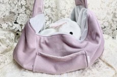 画像1: うさぎ用スリング＆抱っこ紐　くすみピンク (1)