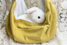画像1: うさぎ用スリング＆抱っこ紐　マスタード (1)